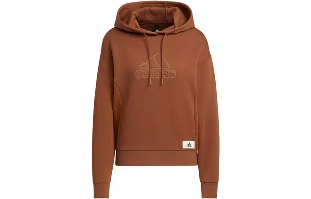adidas Lounge Hooded Sweatshirt Brown