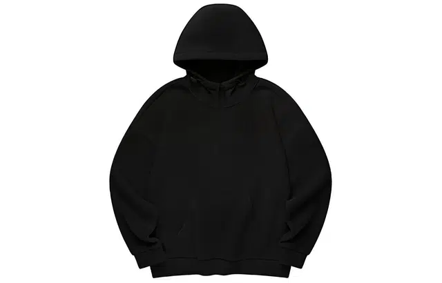 乔丹 保暖连帽休闲套头卫衣 女款 黑色