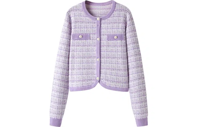 太平鸟 肌理感小香风针织衫 女款