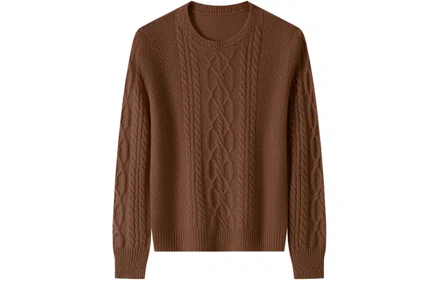 恒源祥 纯色绞花多巴胺减龄羊绒衫 女款