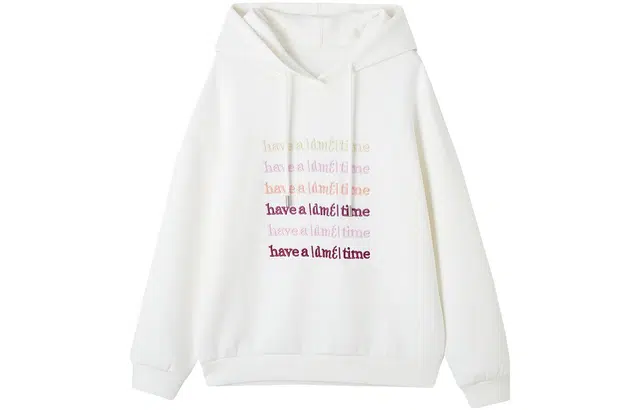 【dme】 字母绣花连帽休闲卫衣 女款