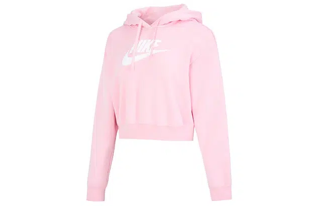 Nike Club Fleece Crop Hoodie Pink