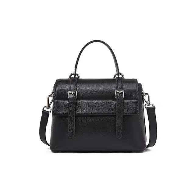 老人头 韩系复古休闲日常通勤高级感 牛皮革 邮差包单肩斜挎手提包 常规 女款 多色