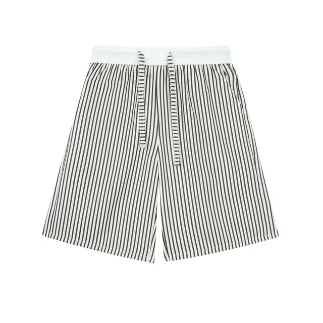 颂希尔 条纹薄款高街潮流宽松沙滩五分休闲短裤 男女同款