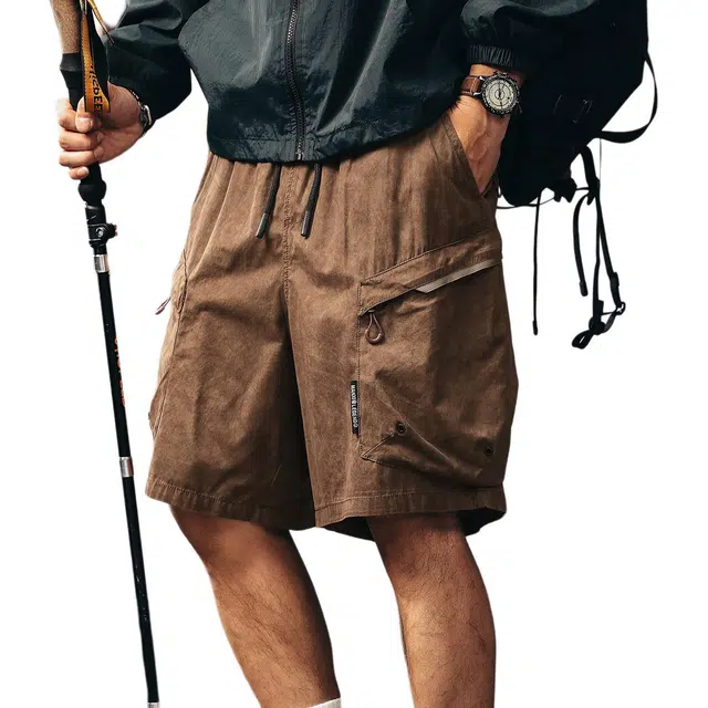 格蓝鹿 薄款宽松五分裤休闲短裤 男女同款