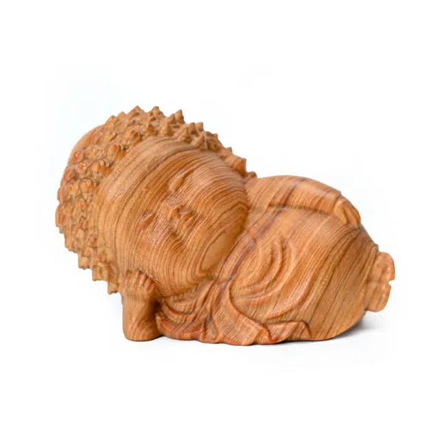 天纵 新中式国风禅意卧佛手把件 平安顺遂 实木精雕大日如来佛祖文玩创意桌面手工艺品 崖柏 木作摆件 男女同款情侣款