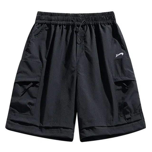 贵人鸟 城市机能系列 纯色中腰工装多口袋宽松休闲短裤 男女同款