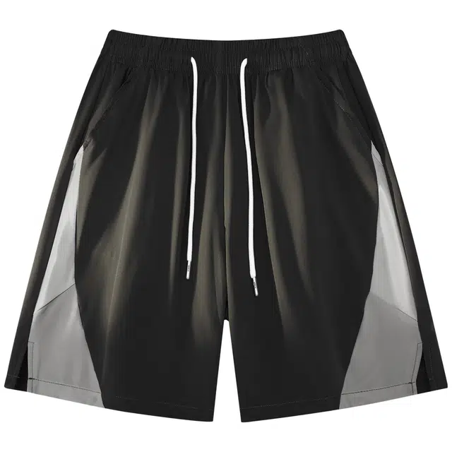 吾皇猫 美式复古舒适百搭宽松简约时尚柔软五分裤休闲短裤 男女同款