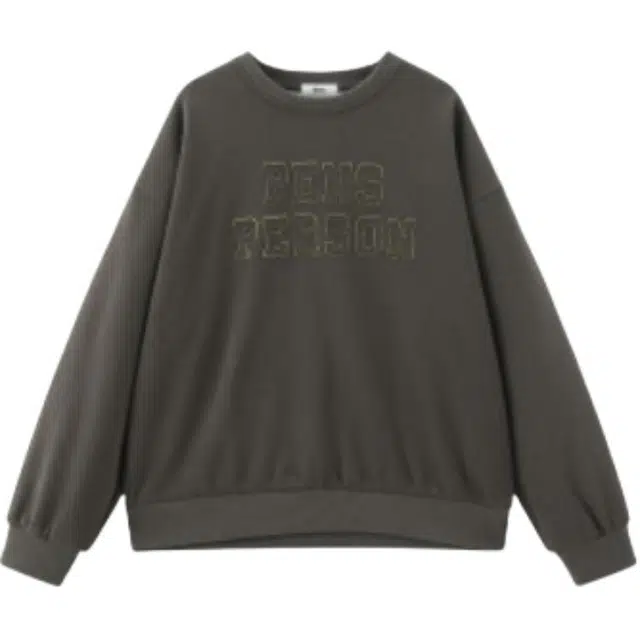 【dme】 圆领字母休闲长袖卫衣 女款 青灰