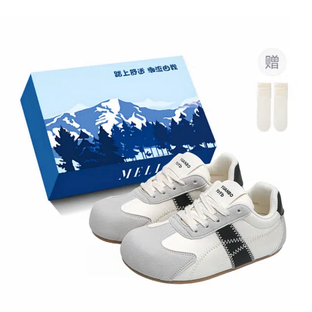 小鹿米利 合成革 百搭休闲 防滑耐磨透气 低帮 板鞋 女