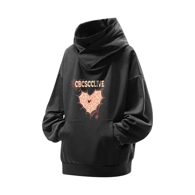 草本初色 字母爱心连帽套头卫衣 男女同款