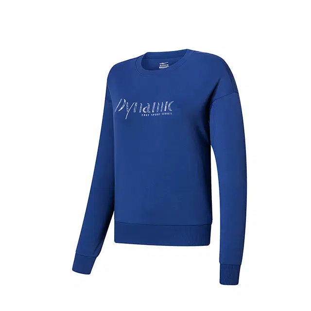 鸿星尔克 女子运动系列 字母印花纯色宽松休闲套头卫衣 女款