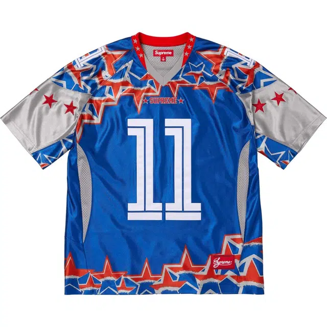 Supreme SS25 WEEK1 Stars Football Jersey logo