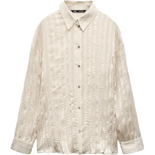 ZARA Relaxed Collar Shirt White