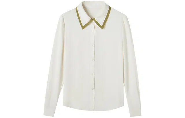 【dme】 纯色休闲长袖衬衫 女款 米白