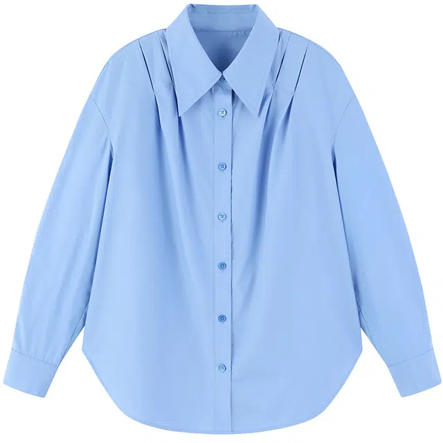 太平鸟 纯色宽松廓形长袖衬衫 女款