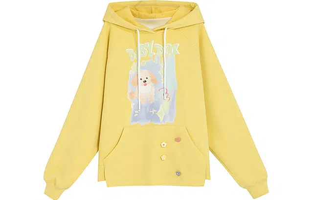 森女部落 多巴胺甜妹穿搭套头连帽元气软萌印花闺蜜装卫衣 秋季 女款