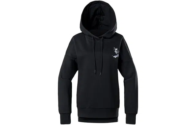 探路者 动物图案印花连帽加绒套头卫衣 女款