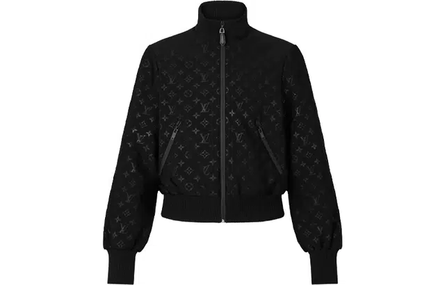 Louis Vuitton SS21 Embossed Zip Jacket Black
