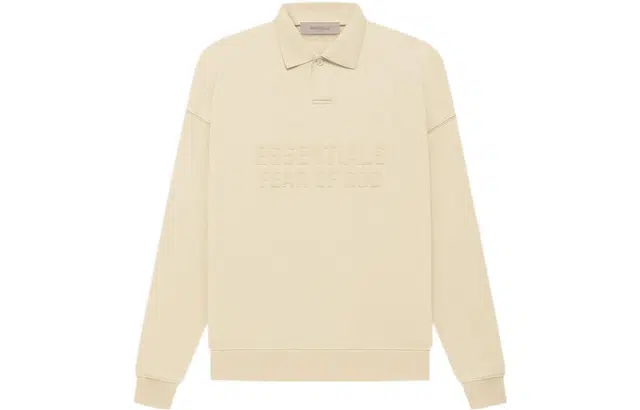 Fear of God Essentials FW22 Womens LS Polo Egg shell Polo