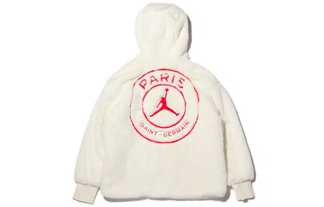 Jordan Brand PSG Faux Fur Jacket White