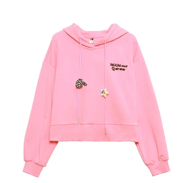 木果果木 纯色字母舒适简约百搭时尚卫衣 女款