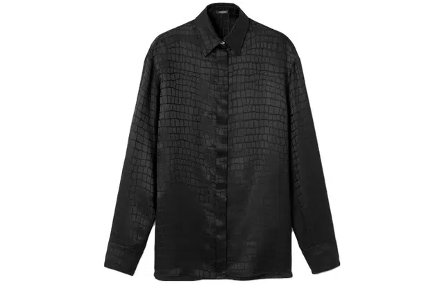 VERSACE CROC-DEVOR SILK BLEND SHIRT