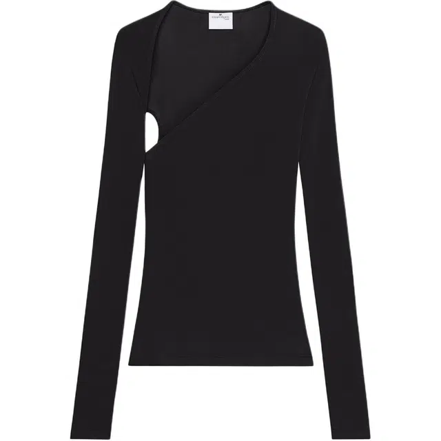 COURREGES FW24 SLASH TOP T BLACK