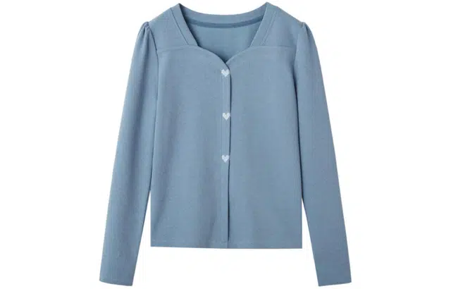 【dme】 纯色方领长袖针织衫 女款