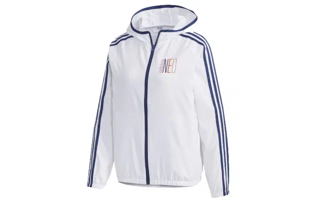 adidas Neo Colorful Logo Stripe Jacket White