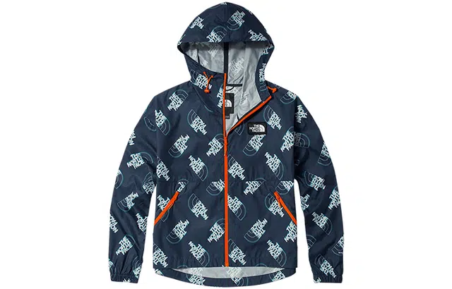 The North Face Urban Exploration 70's Retro Print Windbreaker Blue
