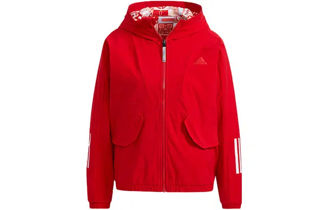 adidas CNY Reversible Hooded Jacket Red