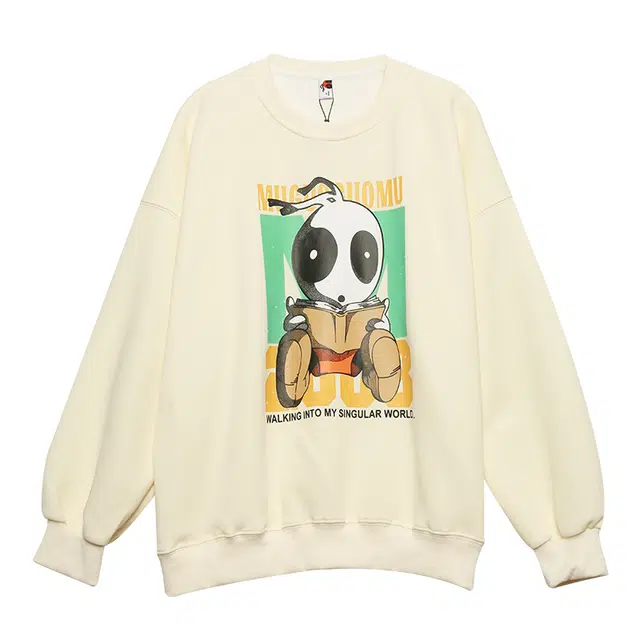 木果果木 套头宽松圆领字母印花卫衣 女款