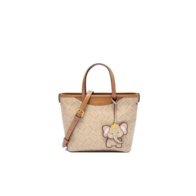 BELLE Vintage Simple Tote Medium Apricot