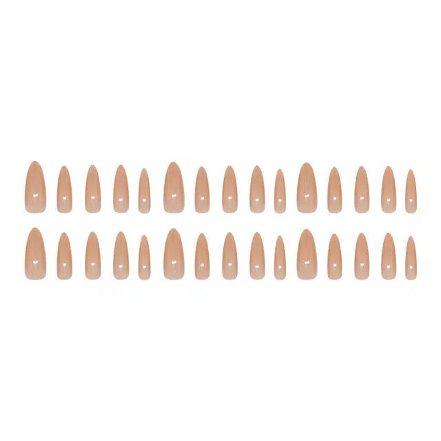 馨枕居 冰透温柔气质简约显白  穿戴甲 杏仁裸色纯色