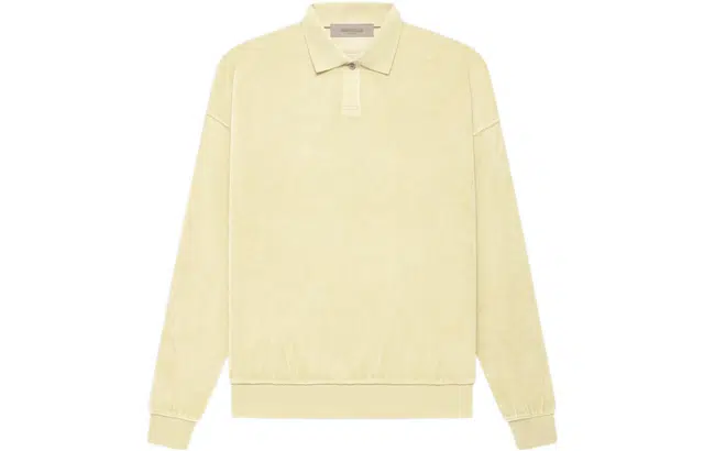 Fear of God Essentials FW22 Womens Velour Ls Polo CANARY Polo
