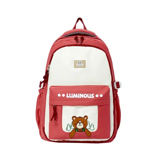 恒源祥 可爱卡通初高中生学院风 复合布 双肩包 男女同款情侣款 多色