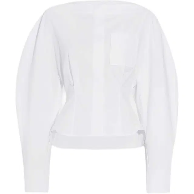 Jacquemus FW24 Boat-neck shirt WHITE