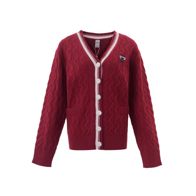 JESSYLINE V-Neck Cardigan Red