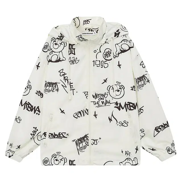 美特斯邦威 休闲连帽宽松开衫拉链长袖夹克外套 女款