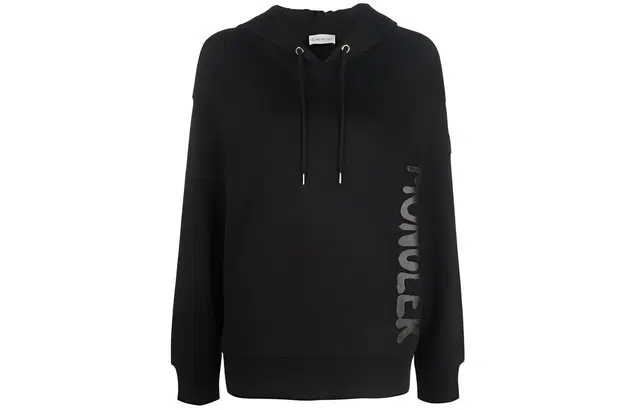 Moncler FW22 Logo Hoodie Black