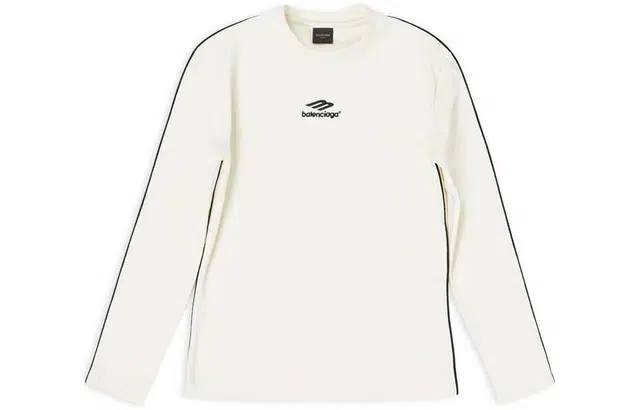 Balenciaga FW22 Logo Crewneck Sweatshirt White
