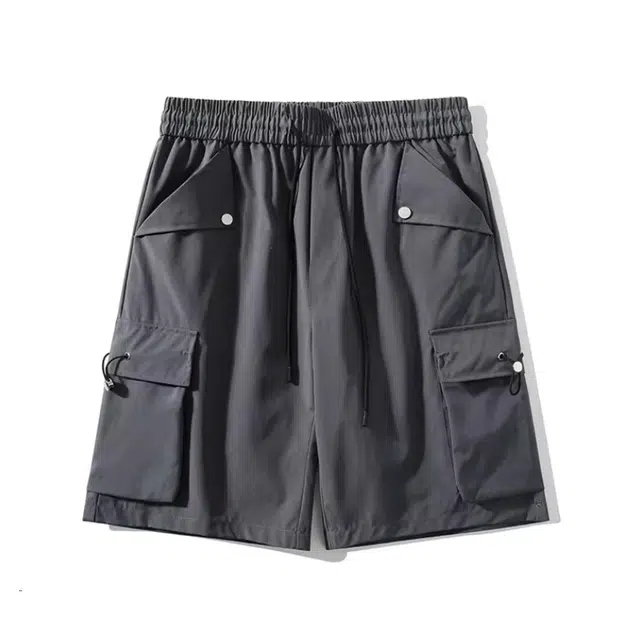 佐菲利 美式复古男潮流设计感多口袋五分宽松直筒休闲短裤 男女同款