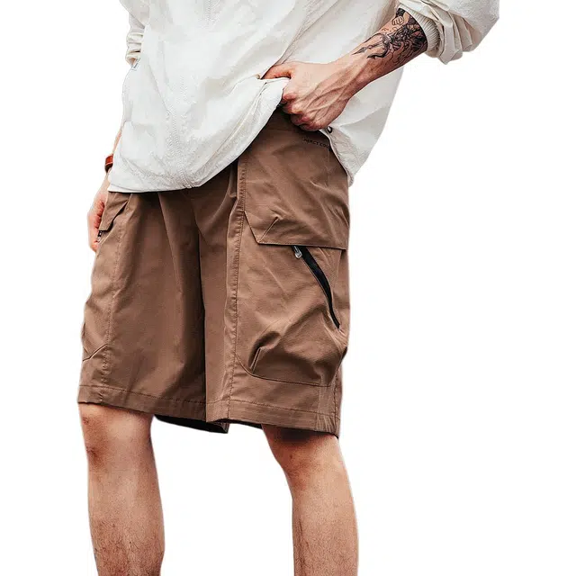 格蓝鹿 美式户外版型天花板高端薄款宽松潮牌大码多口袋户外五分裤休闲短裤 男女同款 基础色（黑灰白等）