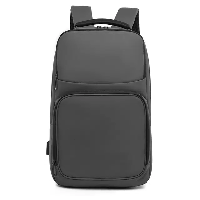 恒源祥 商务休闲笔记本书包防水多功能旅行 牛津布 双肩包 常规 男款 灰色/黑色