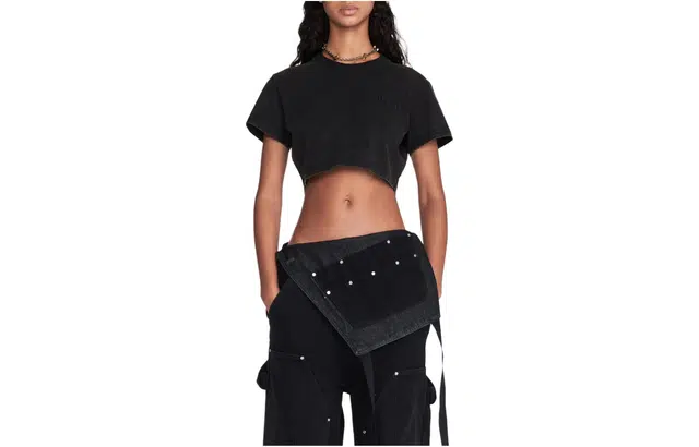 DION LEE SS24 T WASHED BLACK
