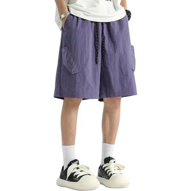 隐狼世家 薄款速干宽松五分休闲短裤 男款