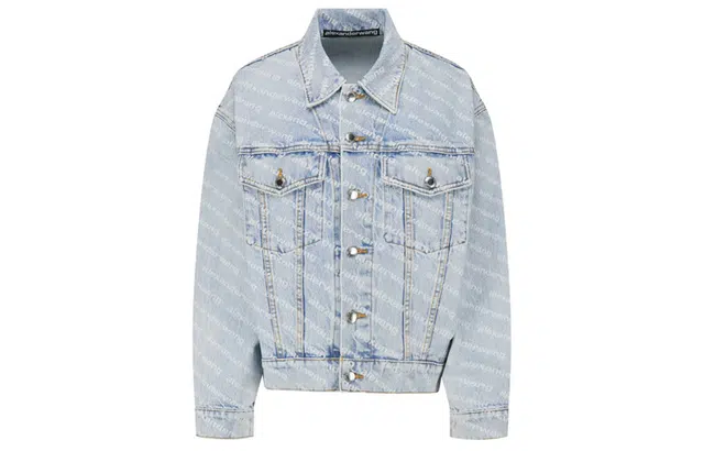 Alexander Wang SS22 Classic Draped Back Jacket Blue