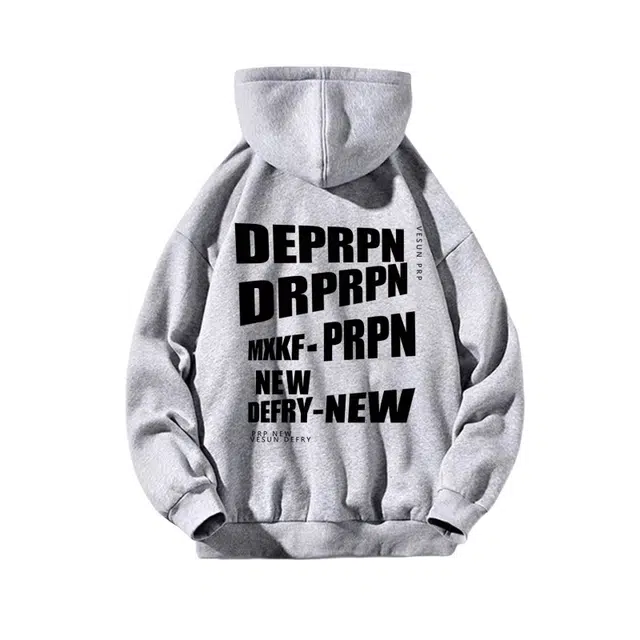 棉购 美式潮牌小众高级感字母印花慵懒风卫衣 通用