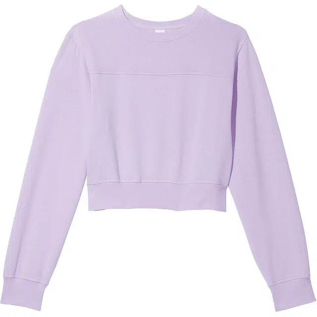 Victoria's Secret PINK Ivy Fleece Yoke Seam Crew SweatshirtPastel Lilac